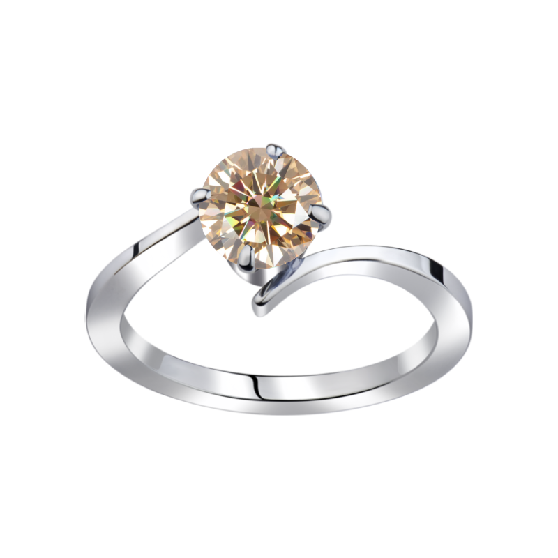 CMRG 393M-6mm Champagne Moissanite