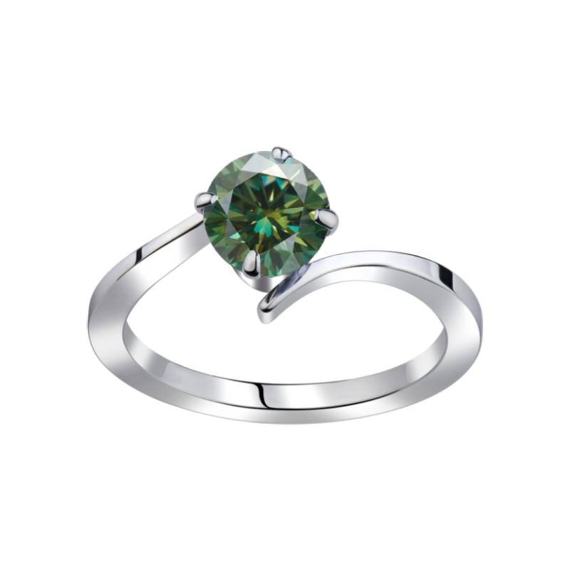 CMRG 393M-6mm Emerald Green Moissanite