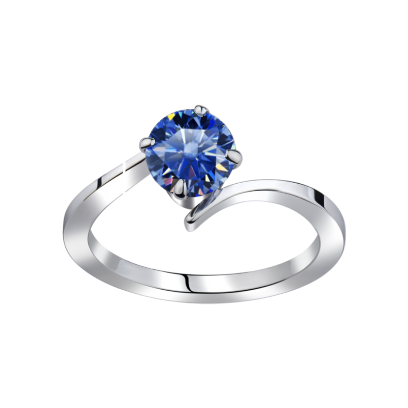 CMRG 393M-6mm Royal Blue Moissanite